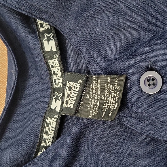 Men's Starter brand vintage wvu button up jersey, size medium - Picture 5 of 7